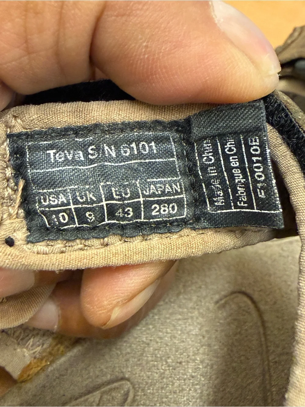 Teva Fossil Canyon 6101 Waterproof Leather Hiking Sandals Men’s Size 10 US
